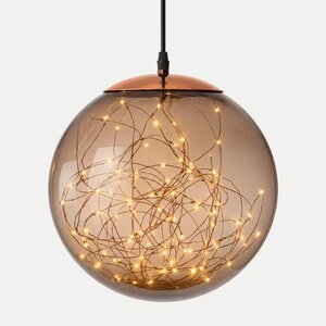 Kersthanger Smokey bal met verlichting 35cm